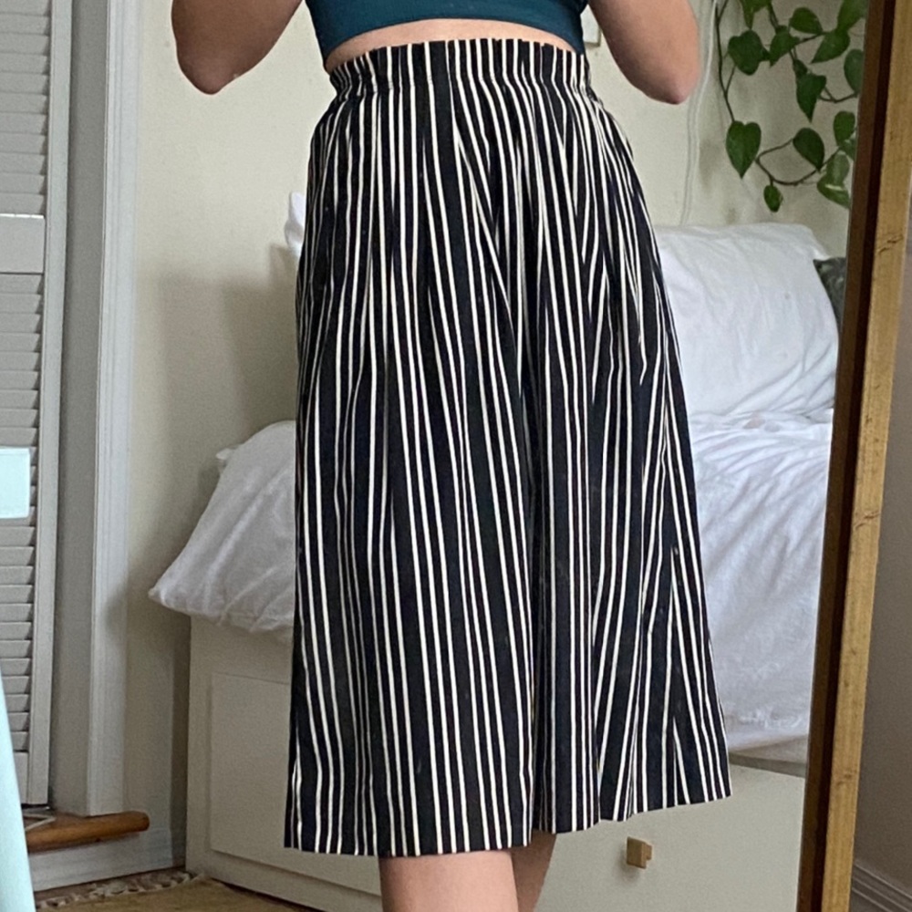 J.Crew Striped Midi Skirt